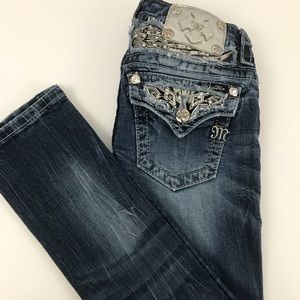 Miss Me Signature Cropped Skinny Jeans Size 24